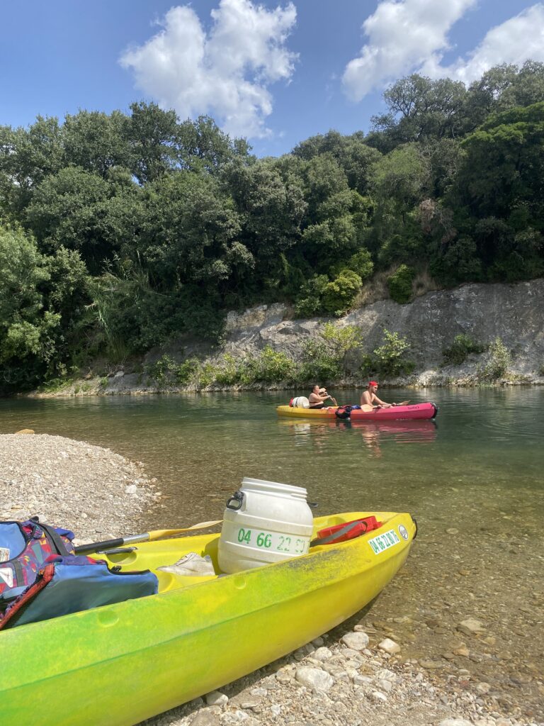 France, Gard, canoë Pont du Gard, kayak vert