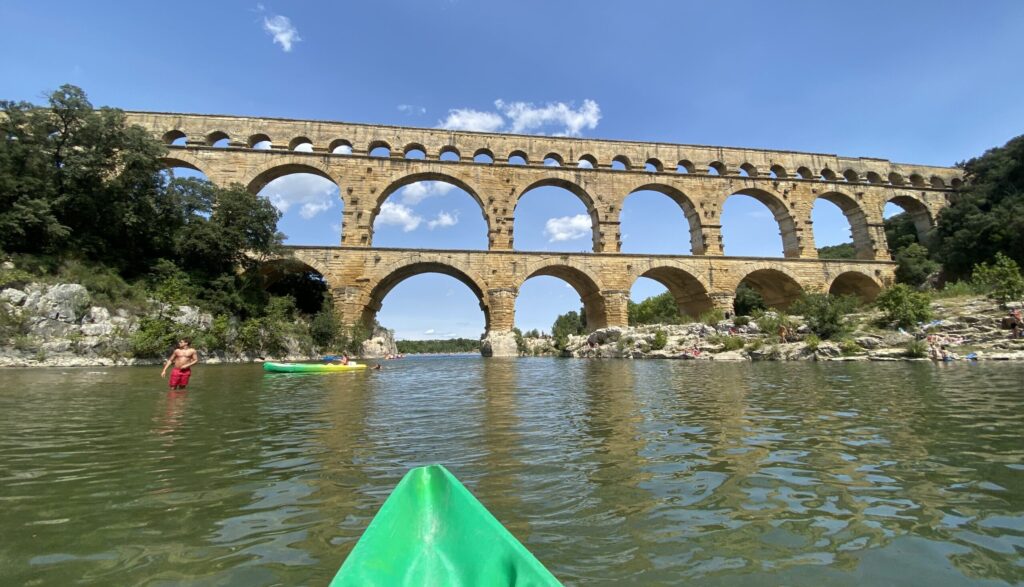 France, Gard, canoë Pont du Gard, kayak vert 1